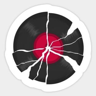 Broken LP Vinyl Record Sticker